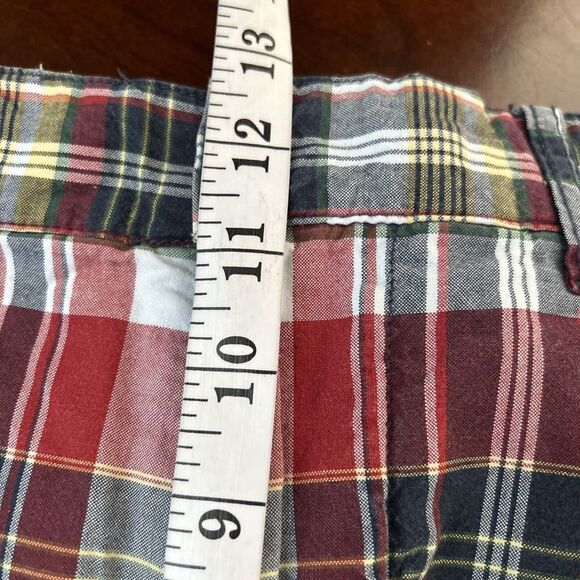 Vtg Y2K Abercrombie & Fitch Shorts Men's 32 Red Blue Plaid Longer Length A&F - Picture 6 of 8